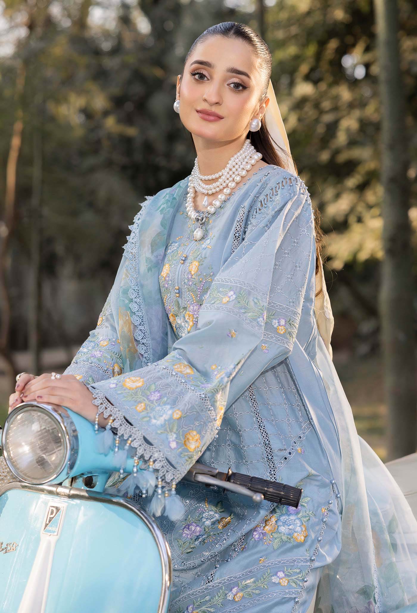 Adans Libas Gull Rukh Unstitched Lawn 3 Piece - Jotey