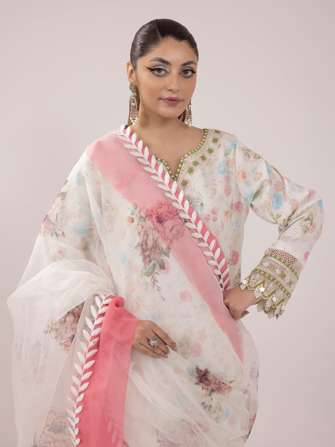 RANGEELI Digital Printed Embroidered Unstitched Lawn 3pcs