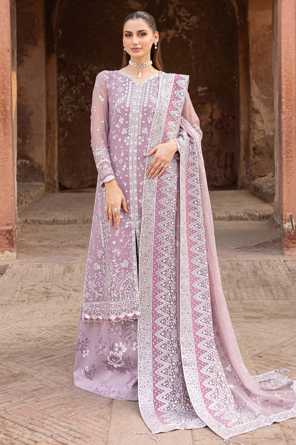 Ritzier By Farasha Embroidered Luxury Chiffon Unstitched 3pcs