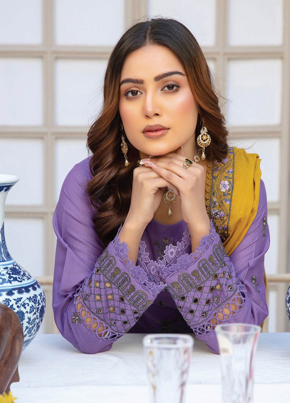 Ethnic By Anaya Hoor Embroidered Lawn Unstitched 3pcs - Jotey