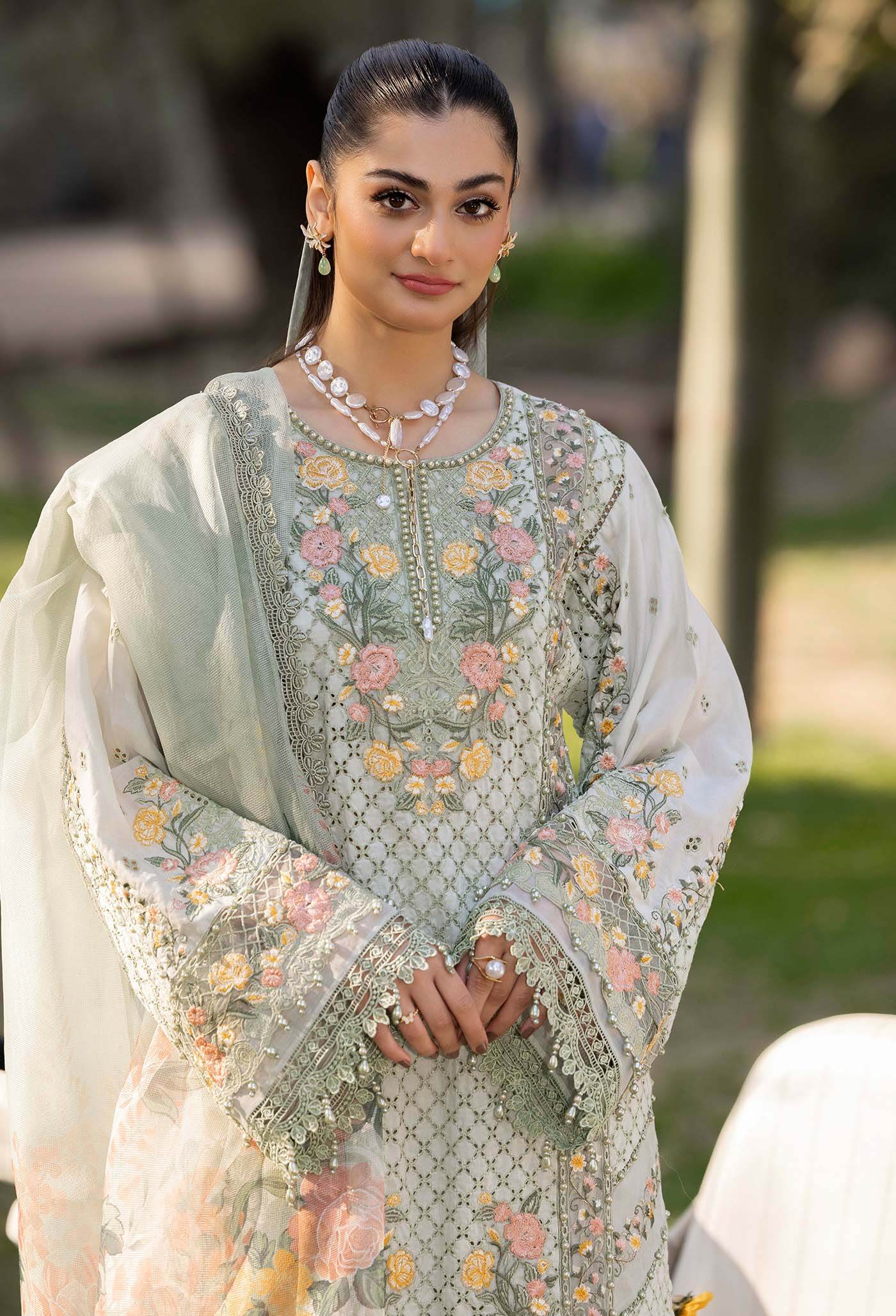 Adans Libas Gull Rukh Unstitched Lawn 3 Piece - Jotey