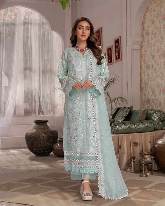 Manizay Gul Maina Embroidered Lawn 3pcs - Jotey