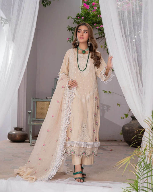 Manizay Gul Maina Embroidered Lawn 3pcs - Jotey