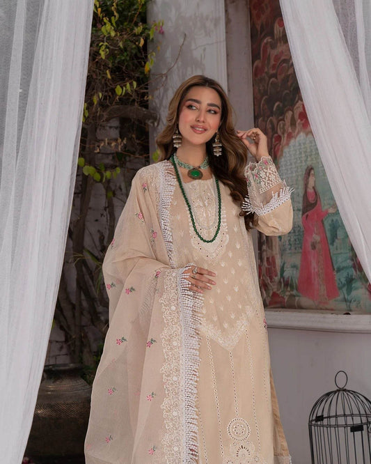 Manizay Gul Maina Embroidered Lawn 3pcs - Jotey