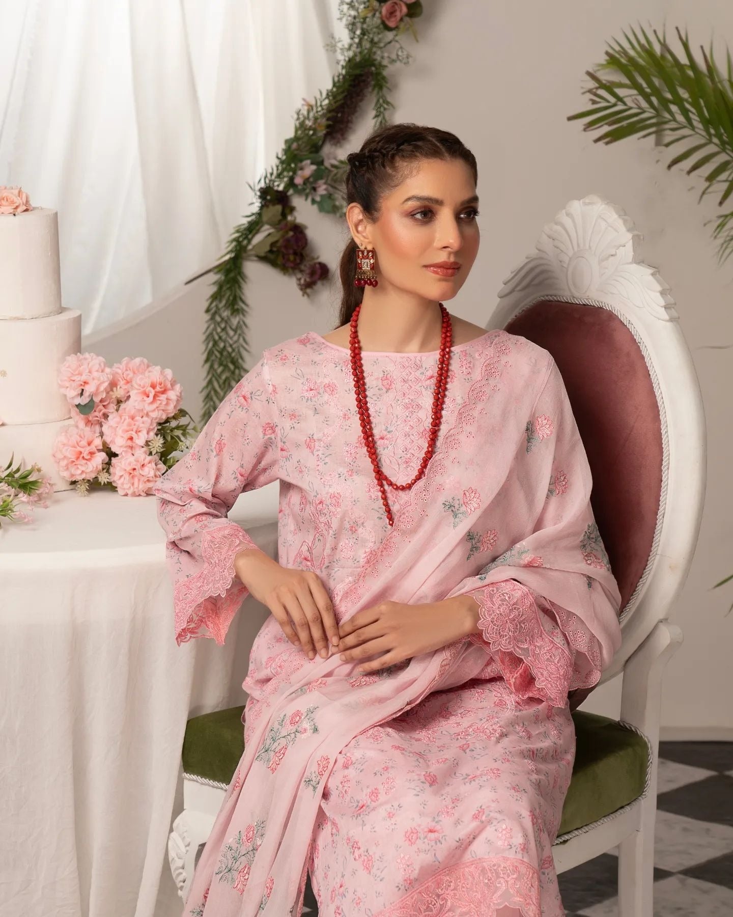 Manizay Super Anmol Embroidered Lawn 3pcs