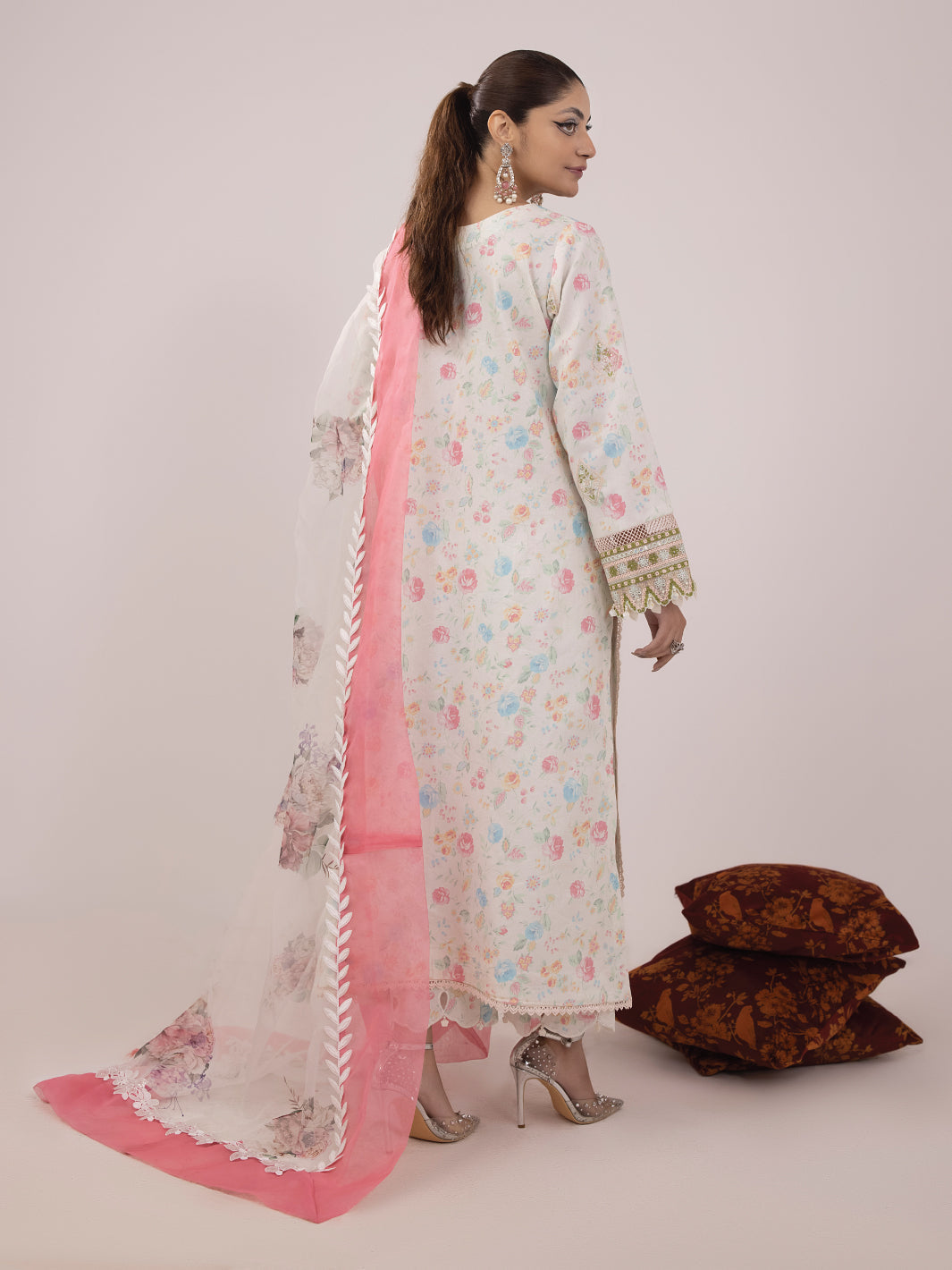 RANGEELI Digital Printed Embroidered Unstitched Lawn 3pcs