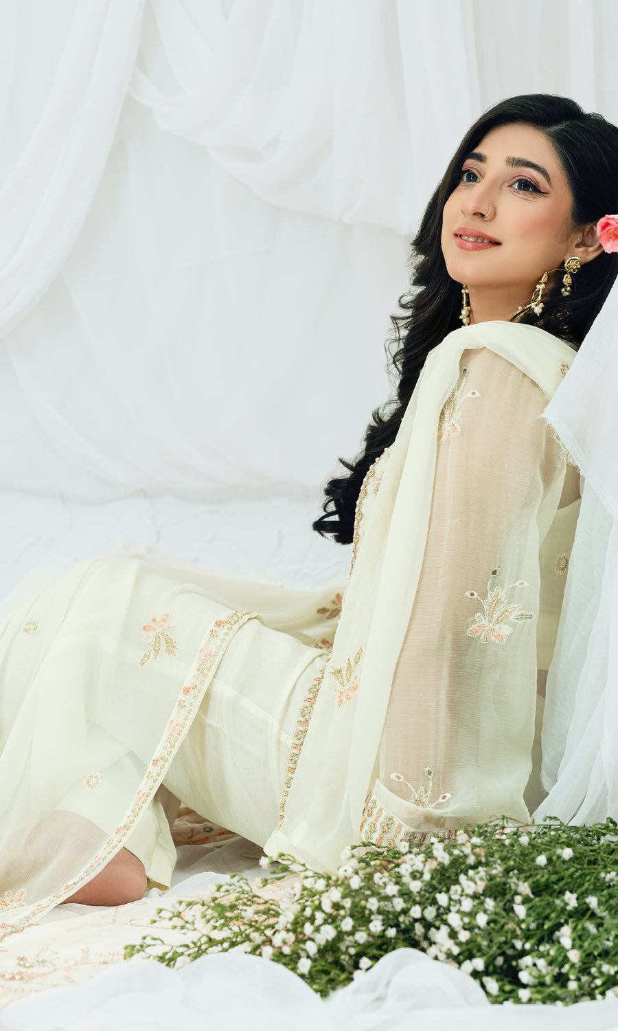 MAAHI BY SHAMOOZ Embroidered Chiffon Unstitched 3pcs