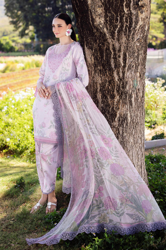 Jade Flora Embroidered Printed Lawn Unstitched 3pcs - Jotey