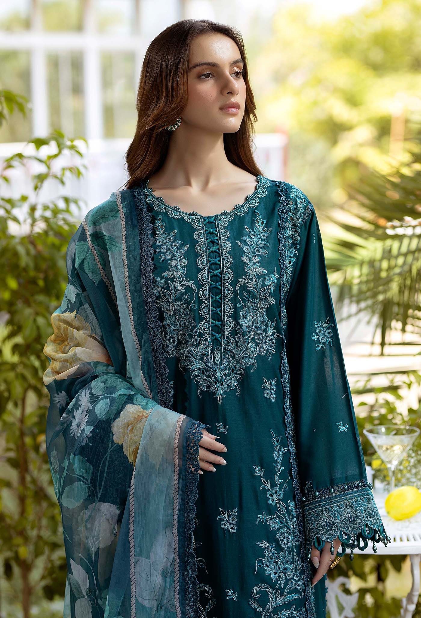 Adan's Libas Gardenia Embroiderd Unstitched Lawn 3 Piece