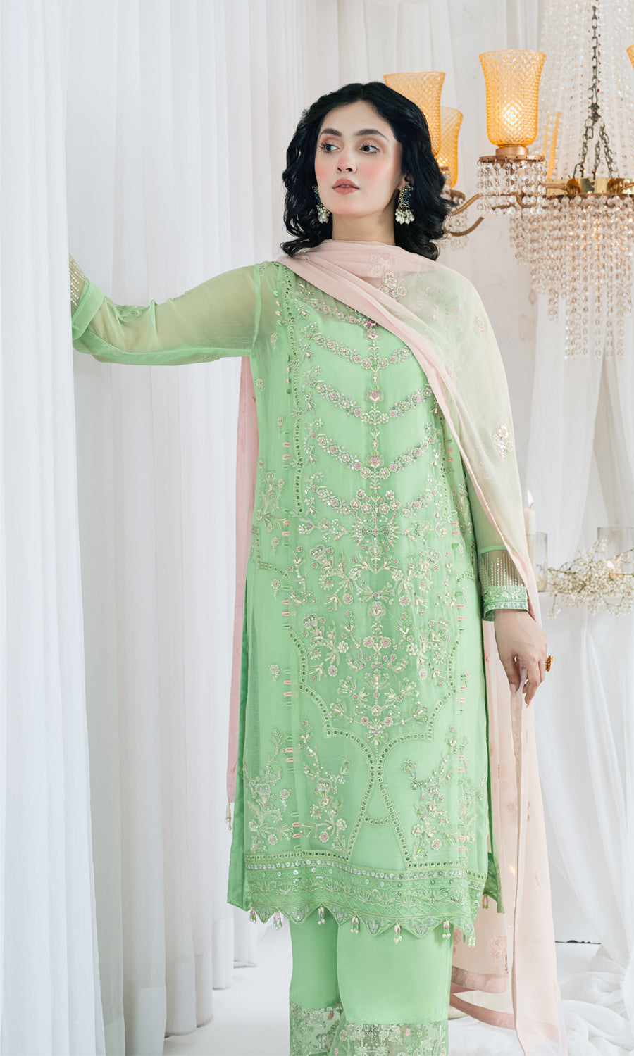 MAAHI BY SHAMOOZ Embroidered Chiffon Unstitched 3pcs