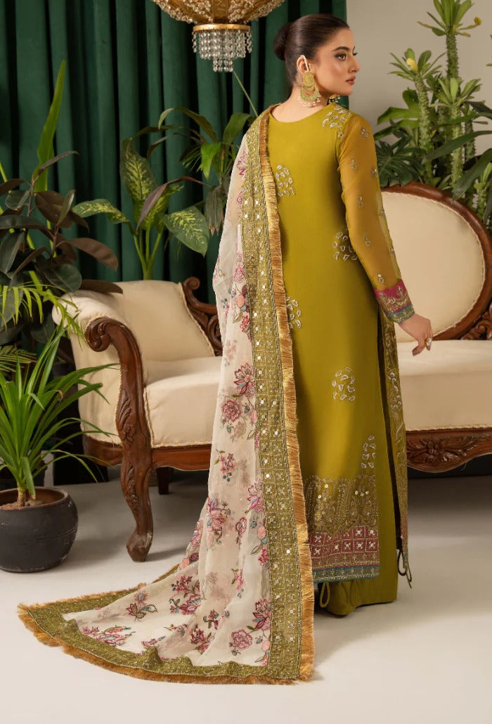 HOC By Humdum Vol-01 Luxury Embroidered Organza Unstitched 3pcs