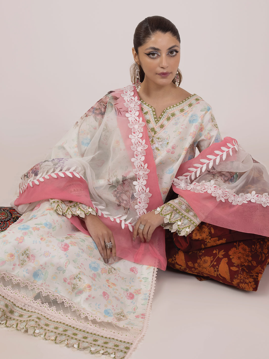 RANGEELI Digital Printed Embroidered Unstitched Lawn 3pcs