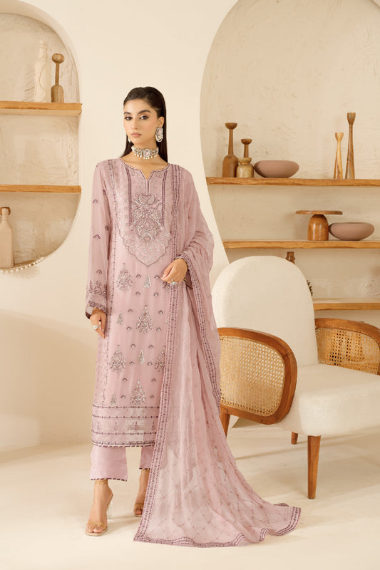 Sonehri By Ramsha Chiffon Unstitched 3pcs