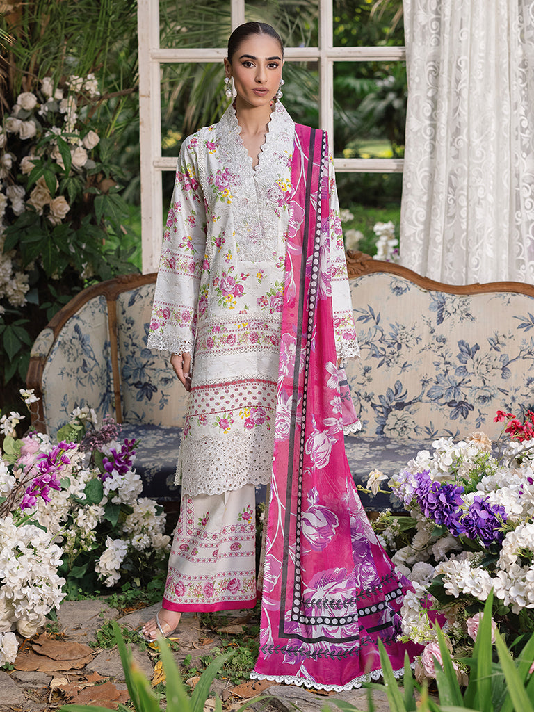 RAJBARI Printkari Sehiffli Exclusive Embroidered Unstitched 3pcs