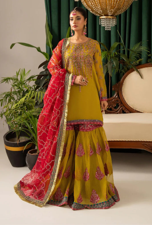 HOC By Humdum Vol-01 Luxury Embroidered Organza Unstitched 3pcs