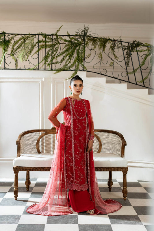 AZZAL MISHRI Luxury Festive Embroidered Unstitched 3pcs - Jotey