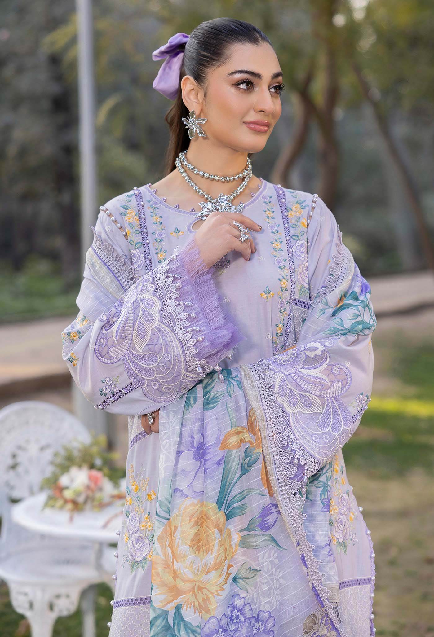 Adans Libas Gull Rukh Unstitched Lawn 3 Piece - Jotey