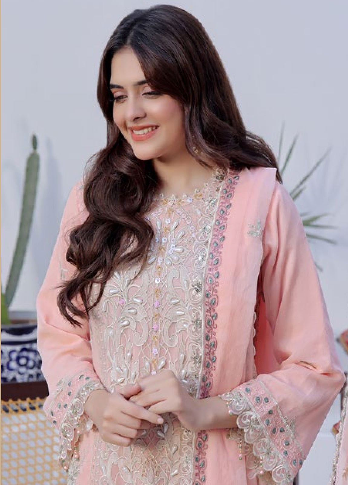 BIN KHALID Shehnai Formal Chiffon Embroidered Semi-Stitched 3pcs