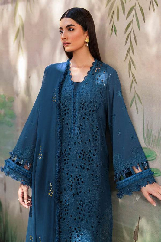 Nureh Dhoop Kinaray Embroidered Chikankari Lawn 3pcs - Jotey