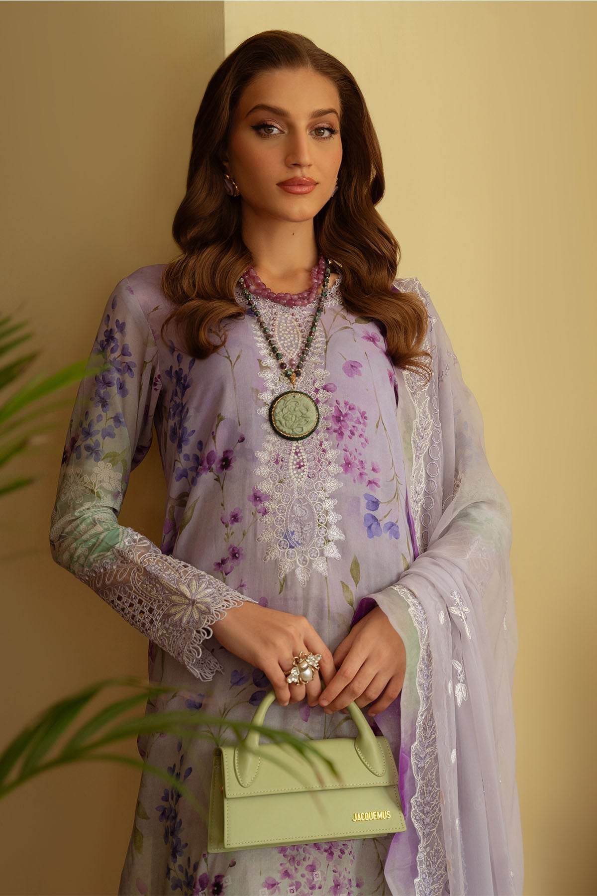 Nureh Maya Swiss Lawn Embroidered Unstitched 3pcs - Jotey