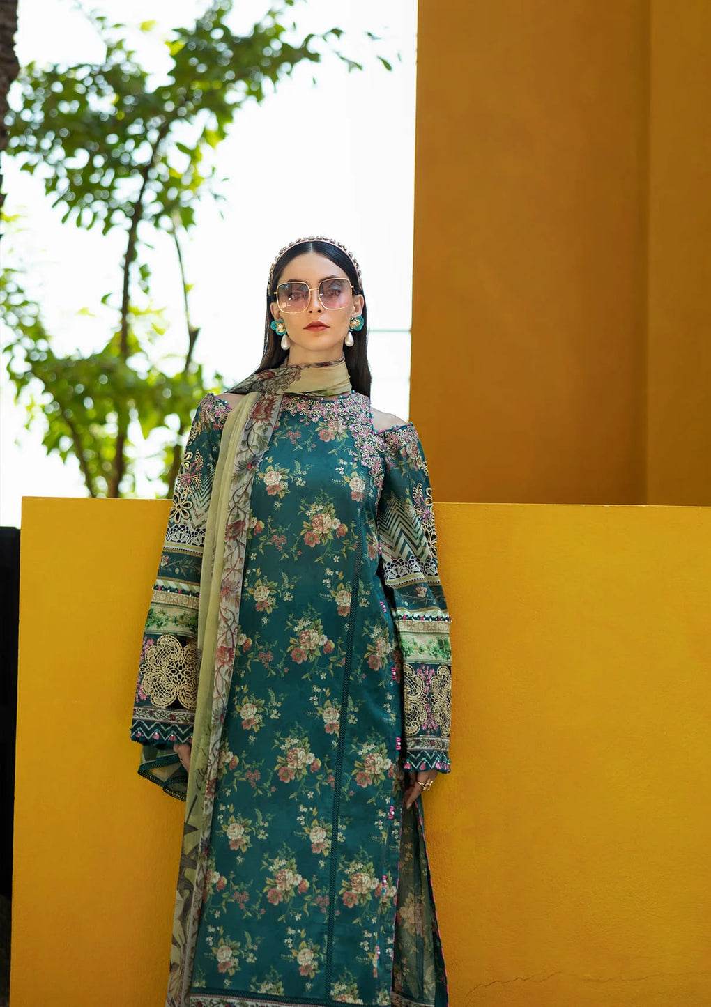 Elaf Premium Signature Embroidered Lawn Unstitched 3pcs - Jotey