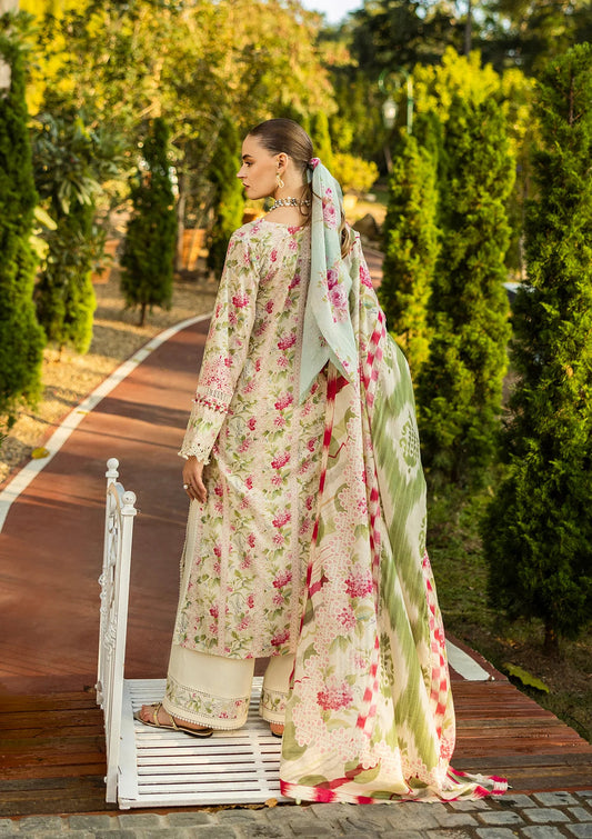 Elaf Print Chikankari Unstitched Lawn 3pcs