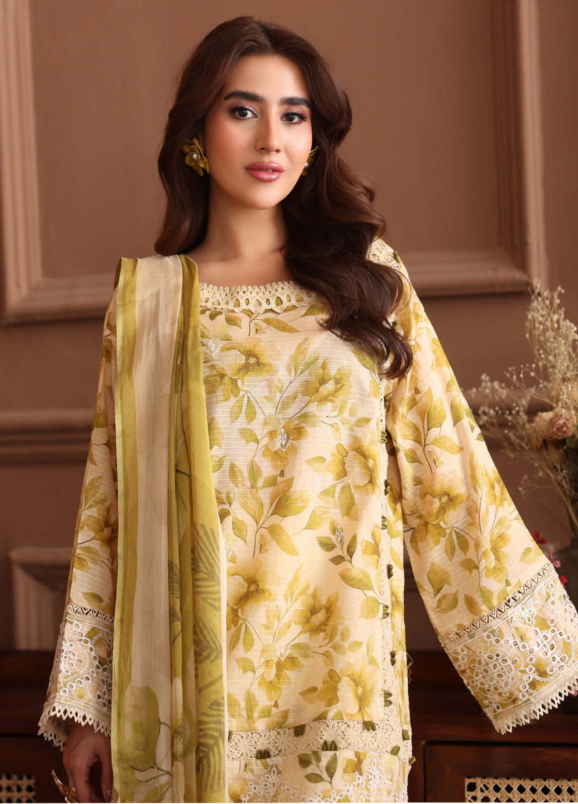Keyaan By Johra Embroidered Chikankari Printed Bana Dora Lawn Unstitched 3Pcs