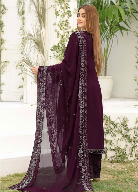 Lavish by Bin Hameed Luxury Embroidered Chiffon Semi-Stitched 3Pcs