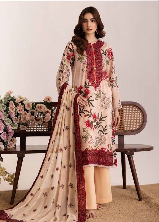 Aazina by Johra Embroidered Printed Lawn Unstitched 3Pcs