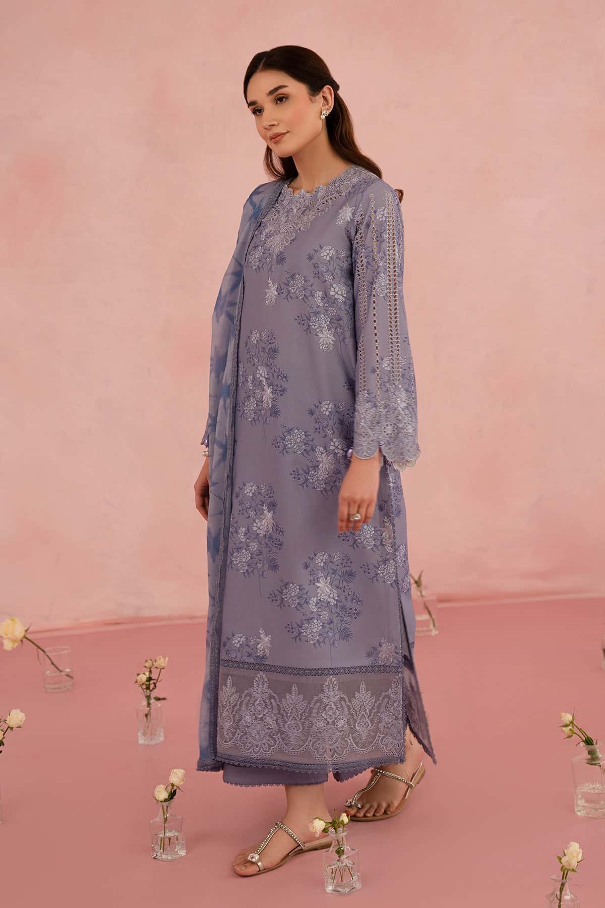 Floral Charm By Afrozeh Embroidered Lawn Unstitched 3pcs
