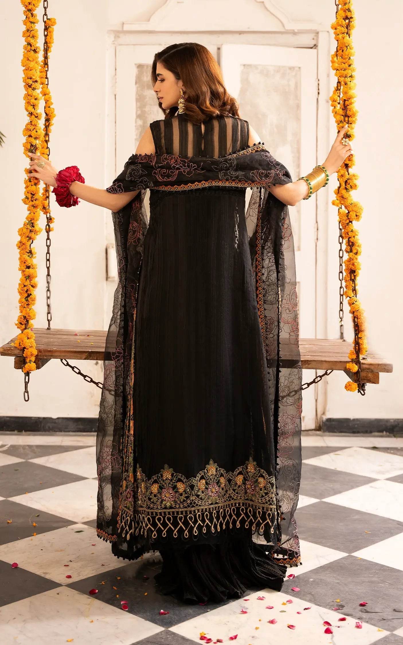 Eid Festive By Asifa And Nabeel Vol-01 Embroidered Zari Net Unstitched 3pcs - Jotey