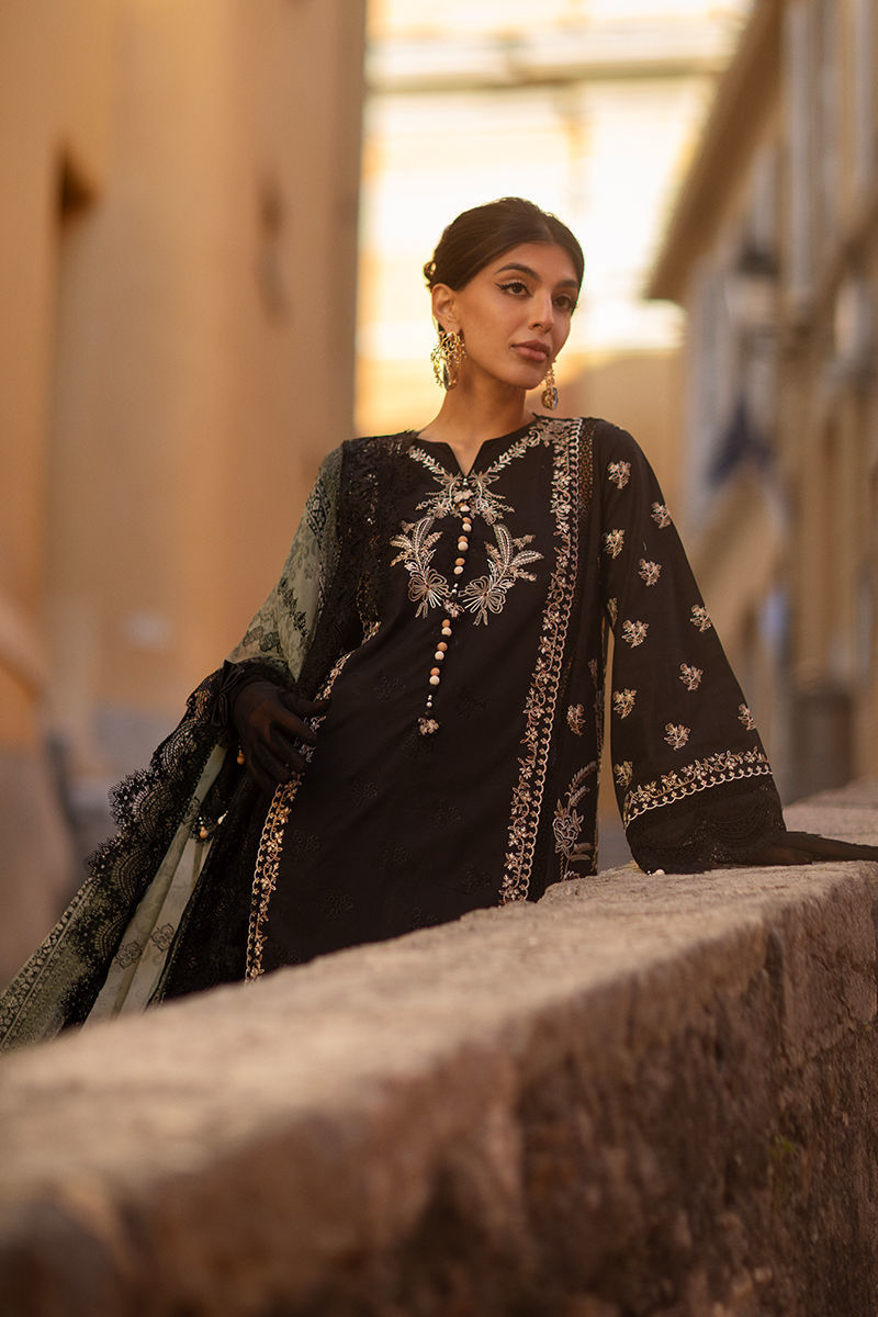 Zoha By Ansab Jahangir Embroidered Luxury Lawn'25 Unstitched 3pcs