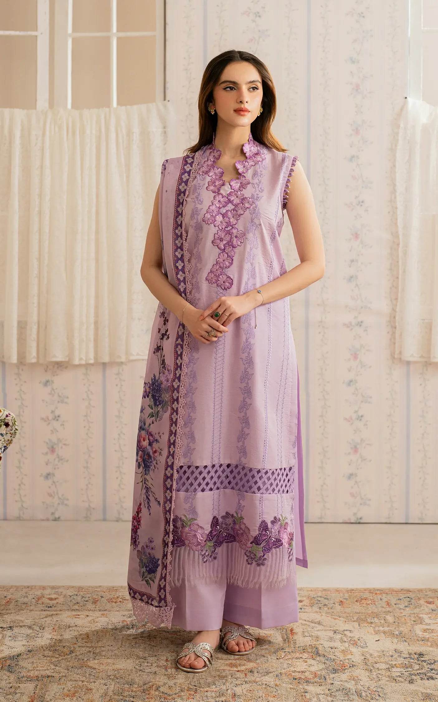 Meraki By Asifa And Nabeel Vol-01 Embroidered Lawn Unstitched 3pcs - Jotey