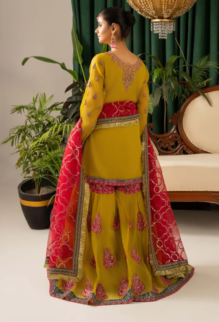 HOC By Humdum Vol-01 Luxury Embroidered Organza Unstitched 3pcs