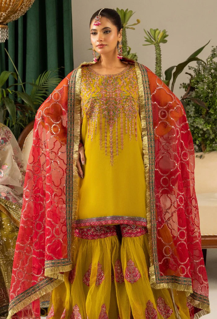 HOC By Humdum Vol-01 Luxury Embroidered Organza Unstitched 3pcs