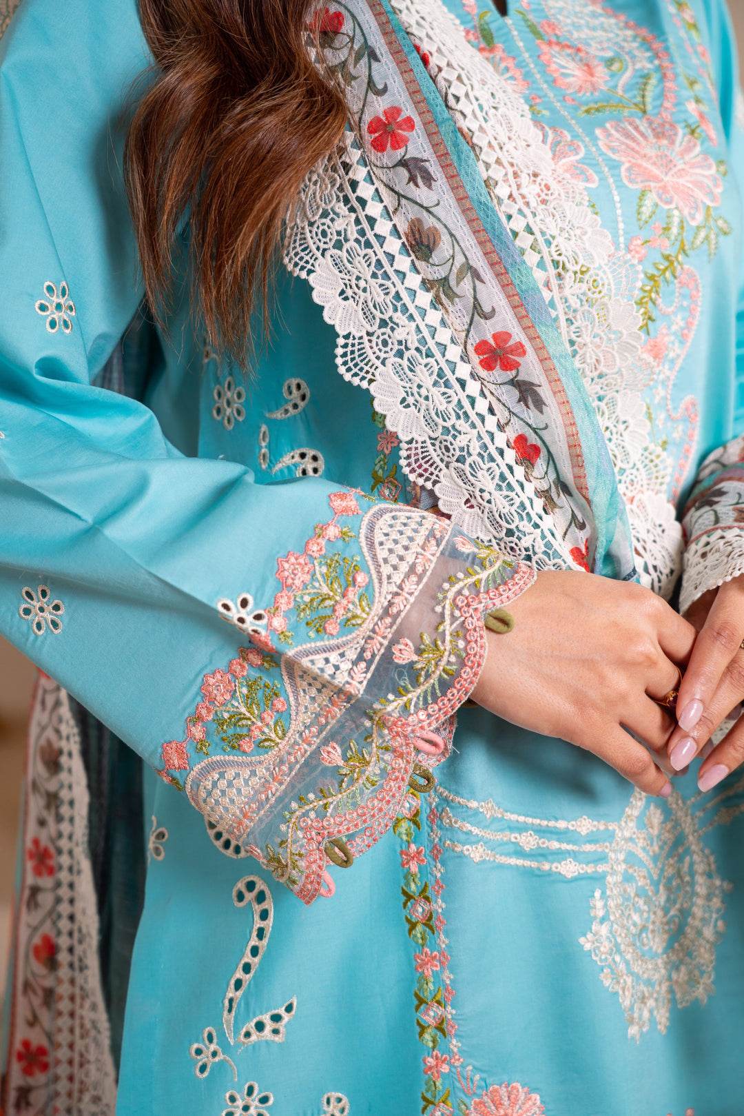 Atiya Irfan Preet Vol-02 Embroidered Unstitched Lawn 3pcs - Jotey