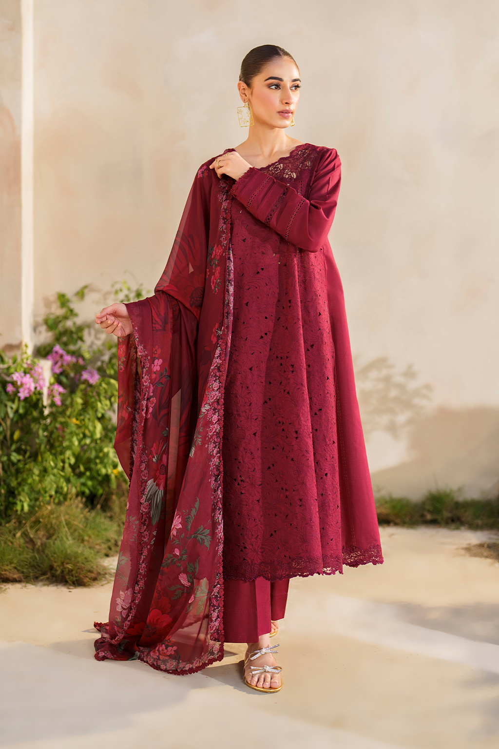 Iznik Festive Lawn Embroidered Unstitched 3pcs - Jotey