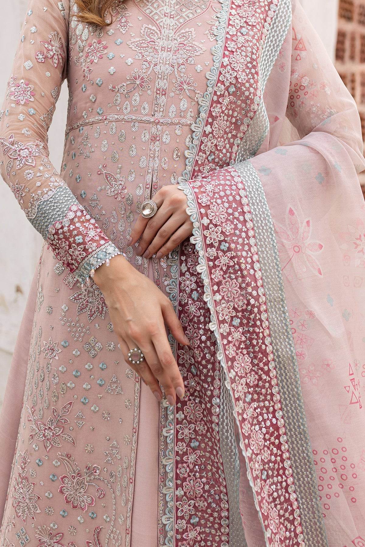 Ritzier By Farasha Embroidered Luxury Chiffon Unstitched 3pcs - Jotey