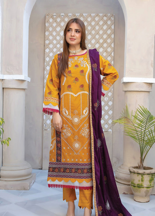 Ethnic By Anaya Hoor Embroidered Lawn Unstitched 3pcs
