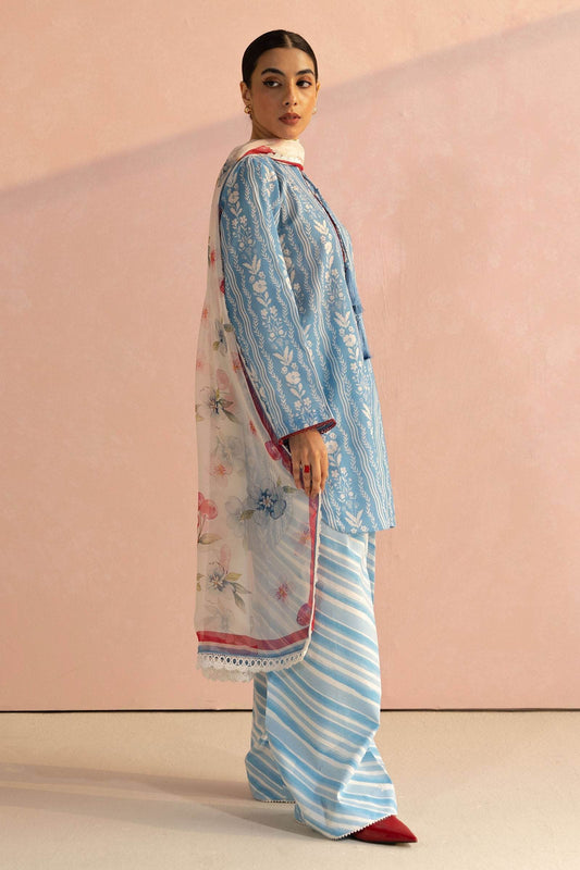 Coco By Zara Shahjahan Digital Printed Lawn Unstitched 3pcs - Jotey