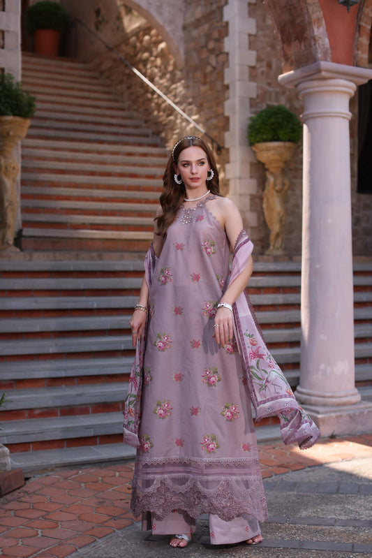 Noor By Saadia Asad Eid Luxe Printkari Embroidered Lawn Unstitched 3pcs
