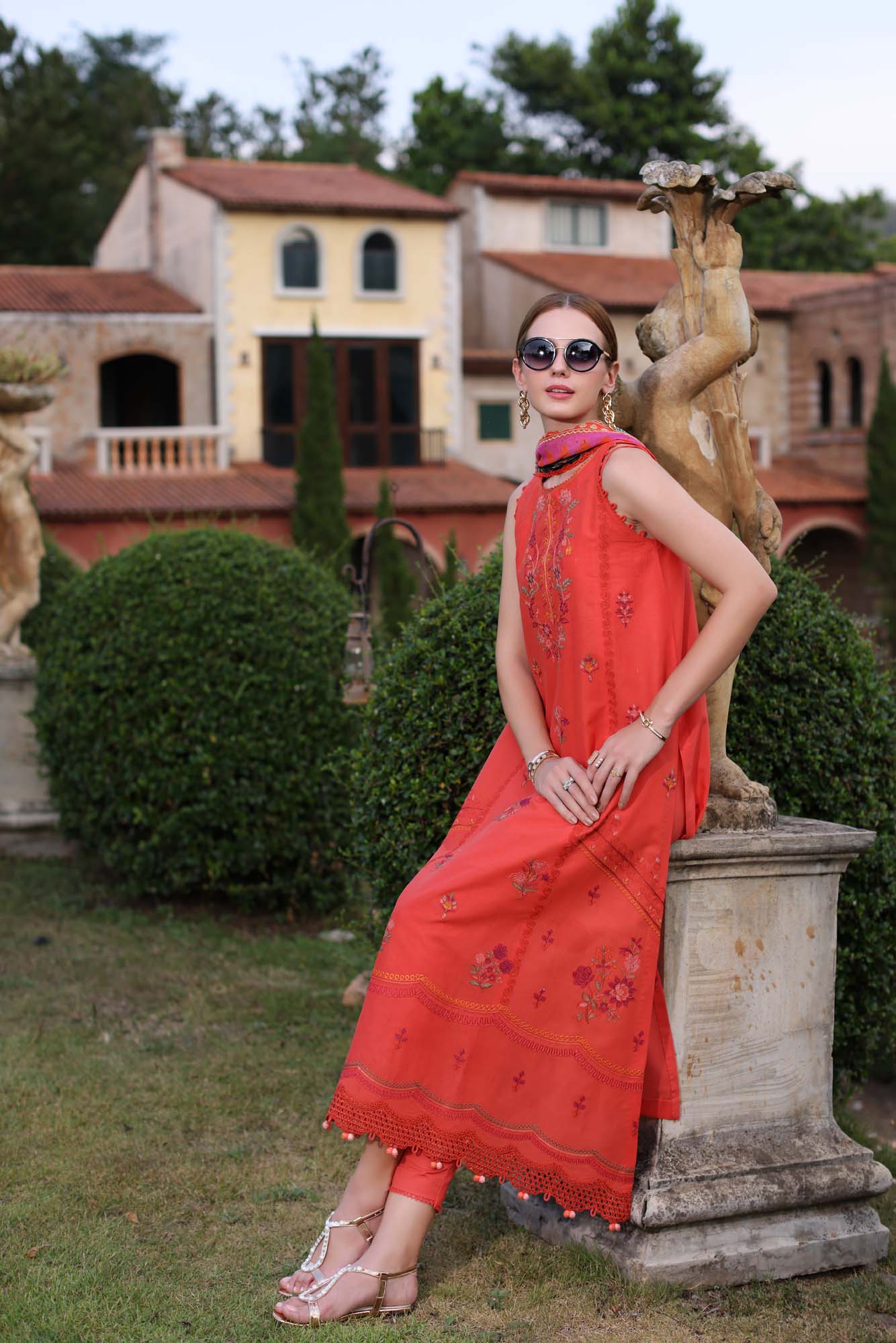 Noor By Saadia Asad Eid Luxe Printkari Embroidered Lawn Unstitched 3pcs