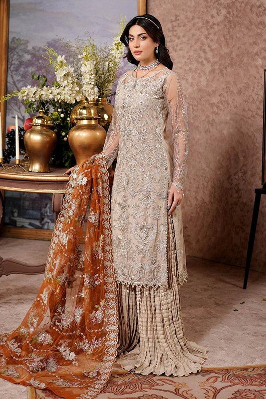 Aarzu Luxury Embroidered Vol-03 Unstitched 3Pcs - Jotey