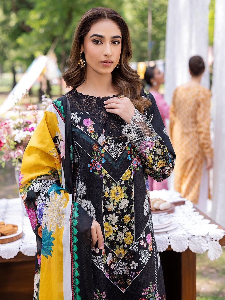 RAJBARI Printkari Sehiffli Exclusive Embroidered Unstitched 3pcs