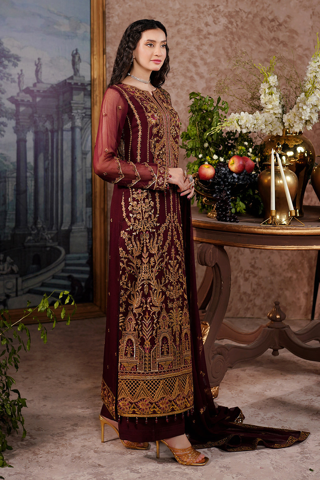 Aarzu Luxury Embroidered Vol-03 Unstitched 3Pcs