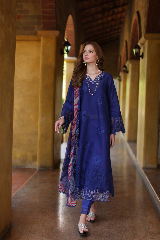 Noor By Saadia Asad Eid Luxe Printkari Embroidered Lawn Unstitched 3pcs