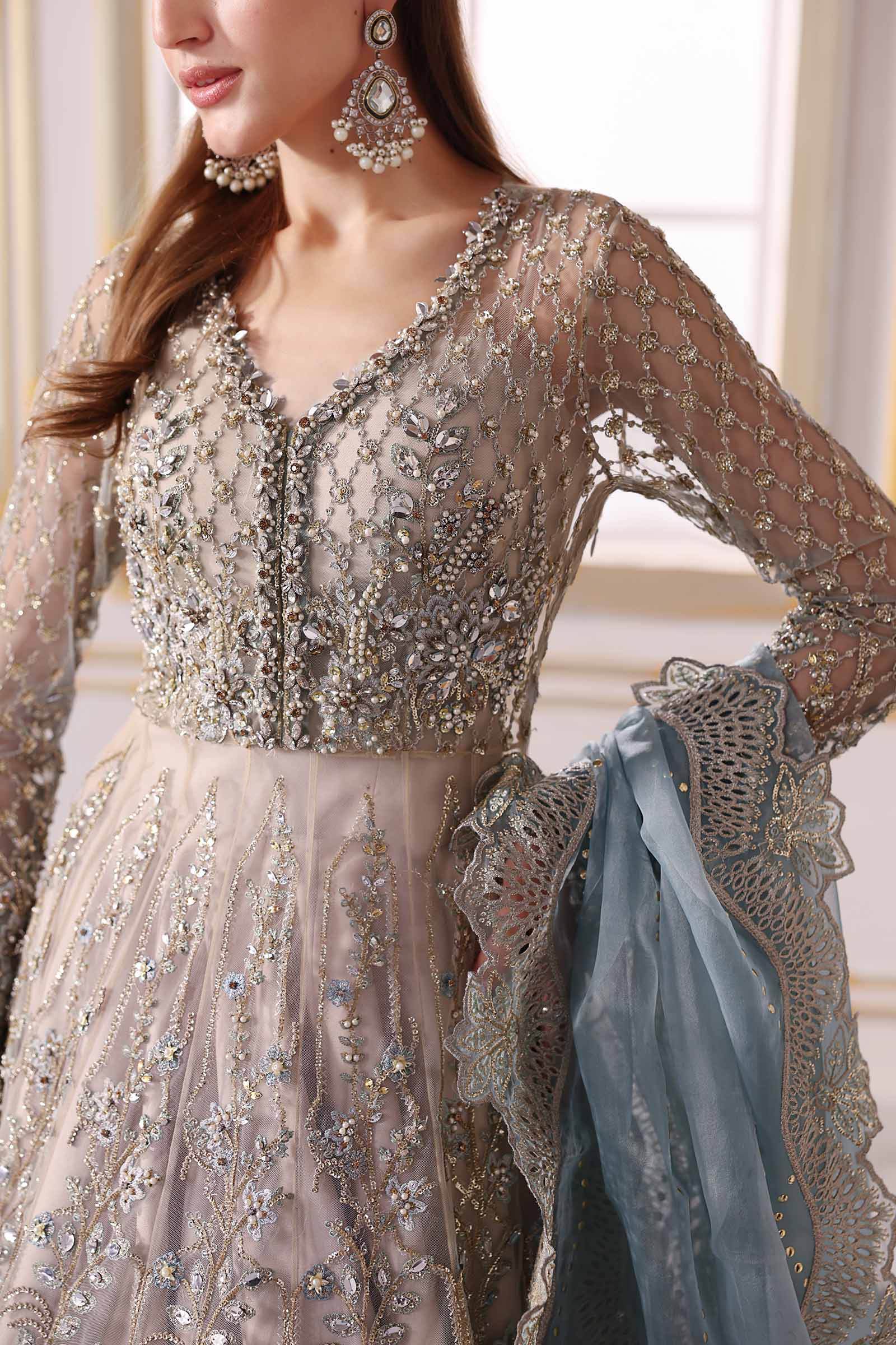 MARIA B. Embroidered Vol-30 Luxury Unstitched 3pcs - Jotey