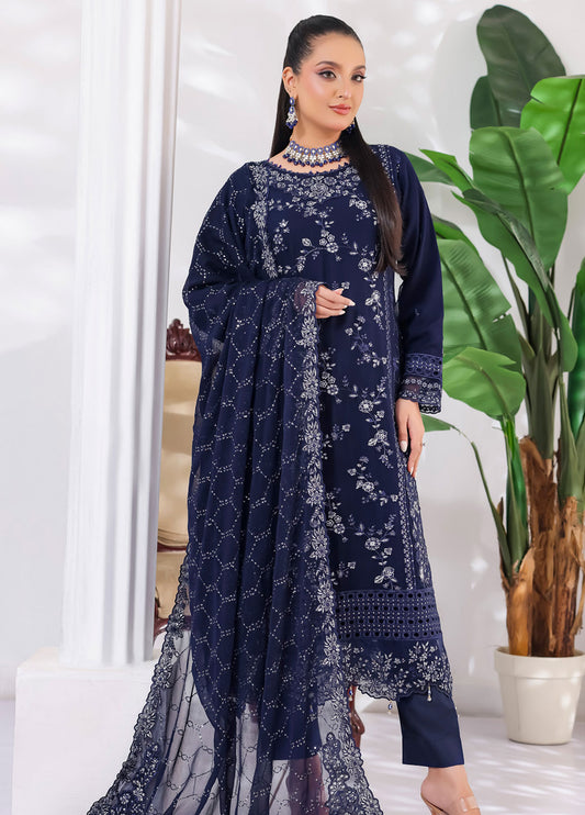 Manisha By Bin Hameed Luxury Embroidered Chiffon Unstitched 3 Piece