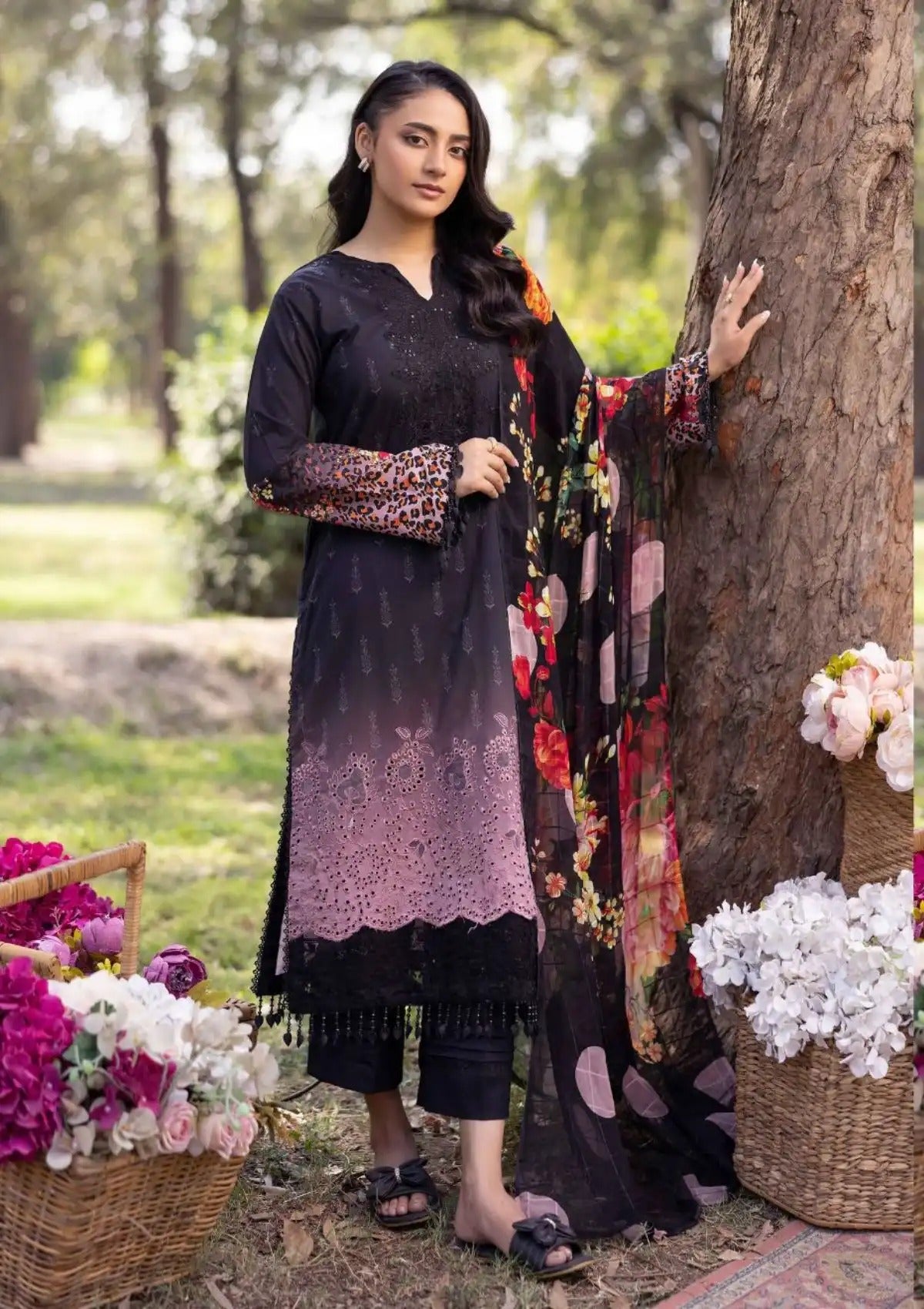 Nur Vantage Embroidered Lawn Unstitched 3 Piece