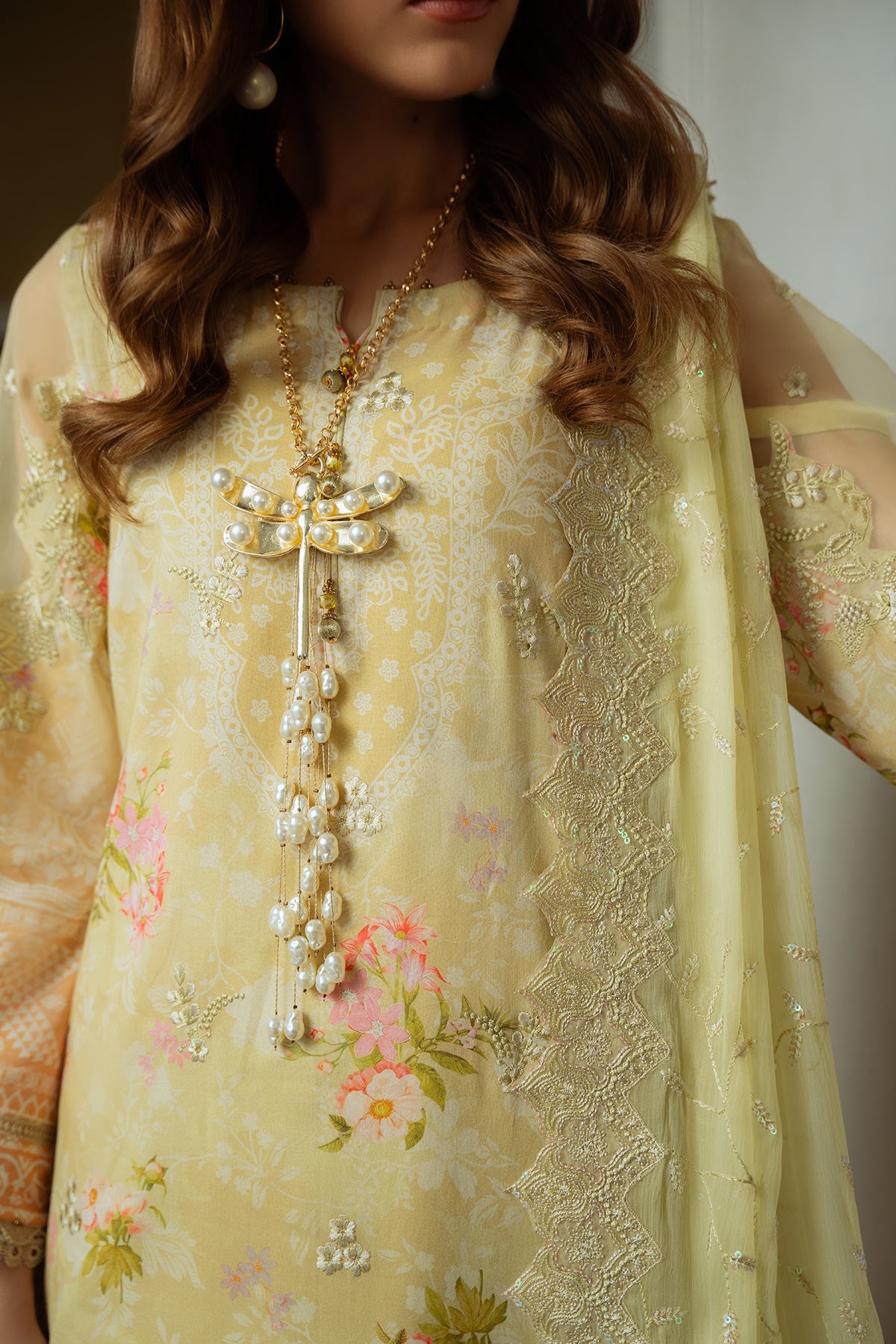 Nureh Maya Swiss Lawn Embroidered Unstitched 3pcs